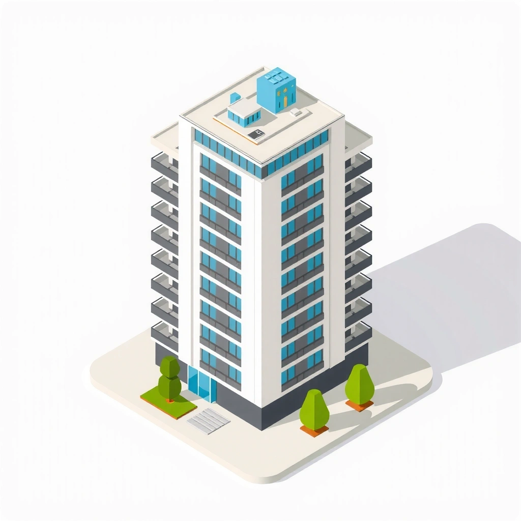 Modern apartment building exterior