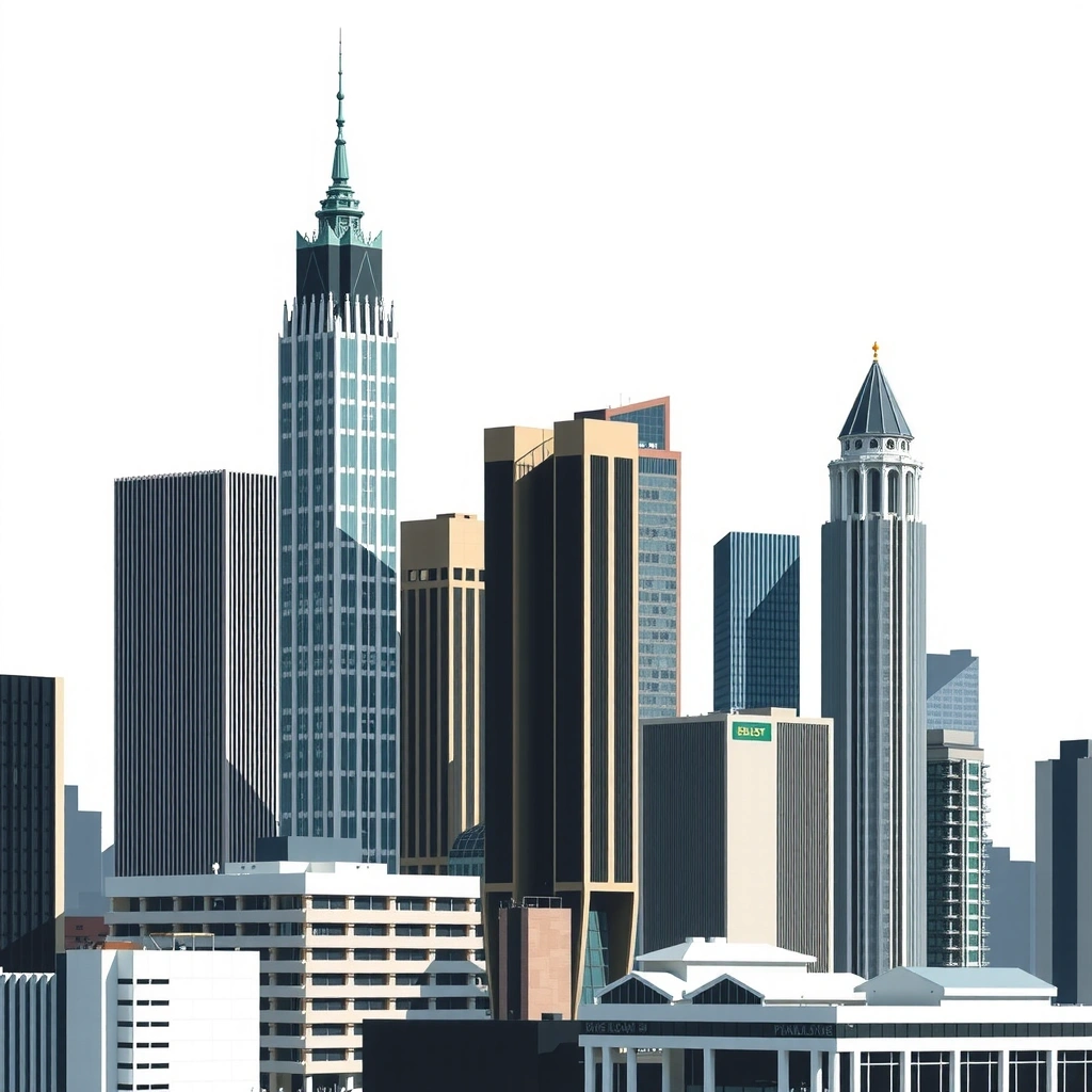 Makati business district with modern skyscrapers