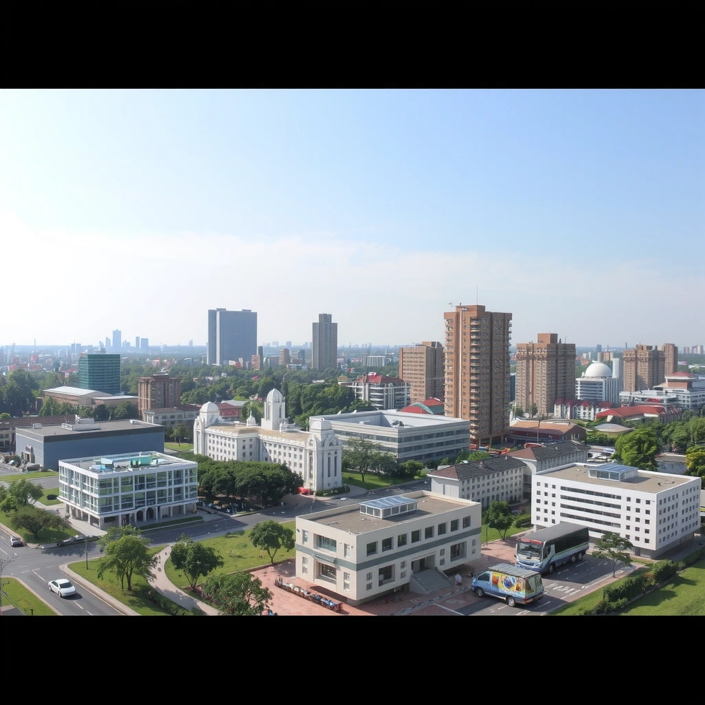 Quezon City urban landscape with mixed development